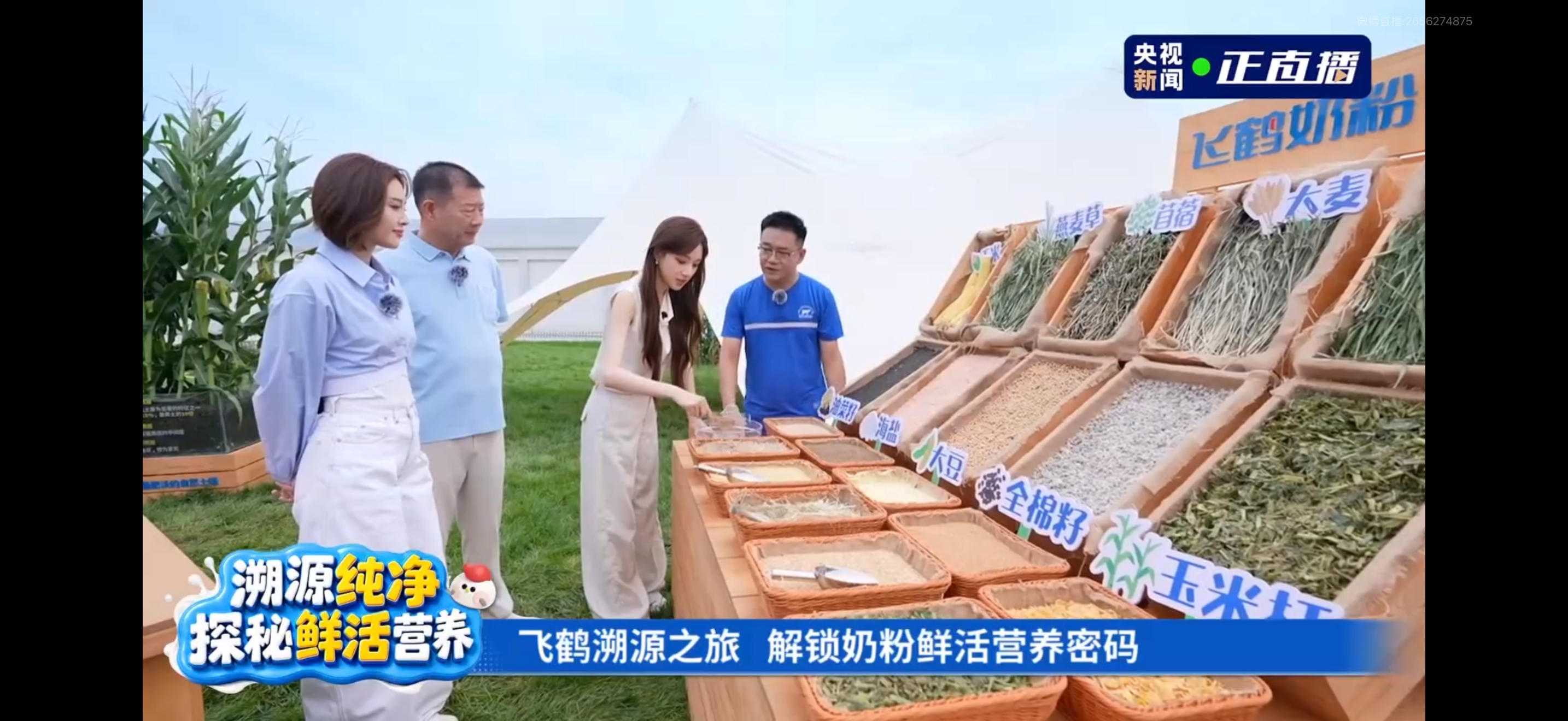 唐艺昕刘畊宏浪姐披哥同台心情舒畅才能产出好奶，飞鹤深谙这个道理。科学饲养奶牛，搭