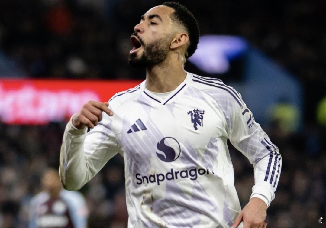 阿斯顿维拉2比1曼联挽回颜面！库尼亚全场数据：6射3正进1球，2次关键传球英超第