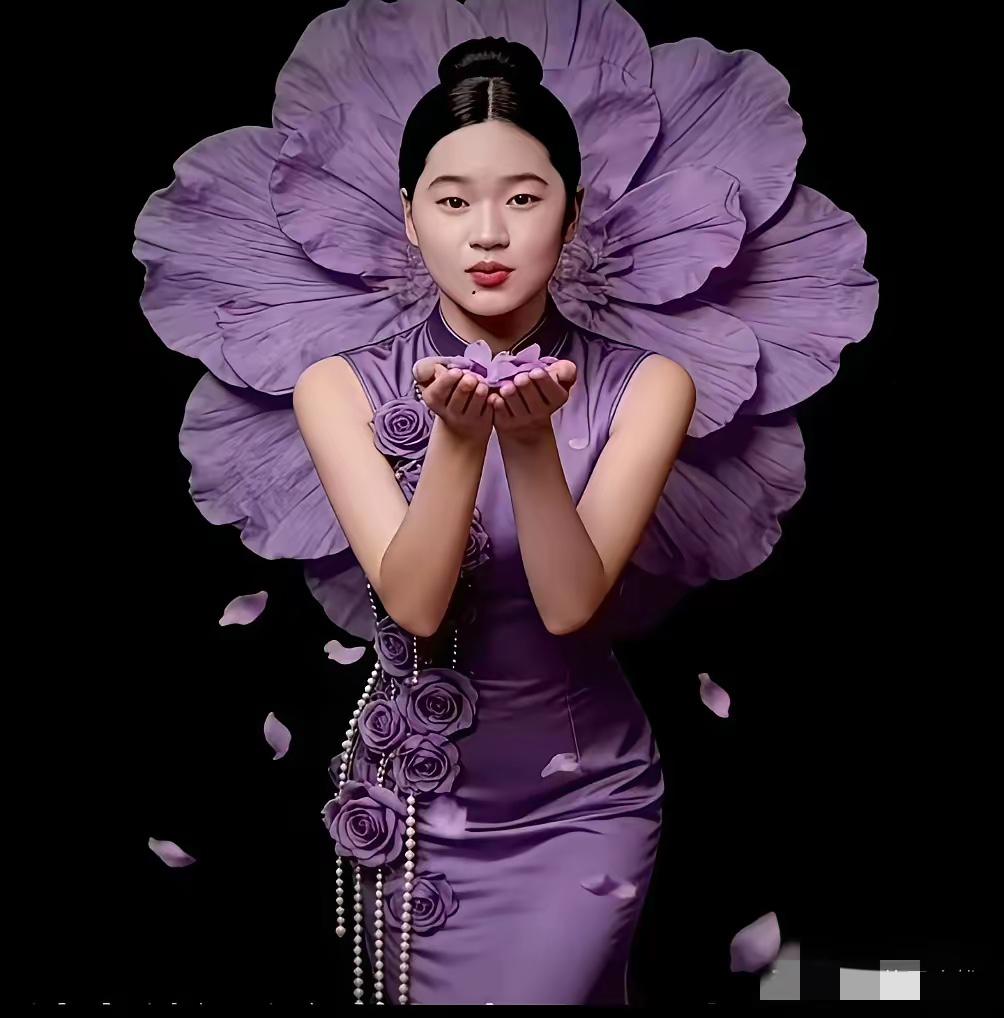 真的被全红婵狠狠惊艳到，差点没认出来！

受邀拍摄时尚杂志大片，新中式造型精致又