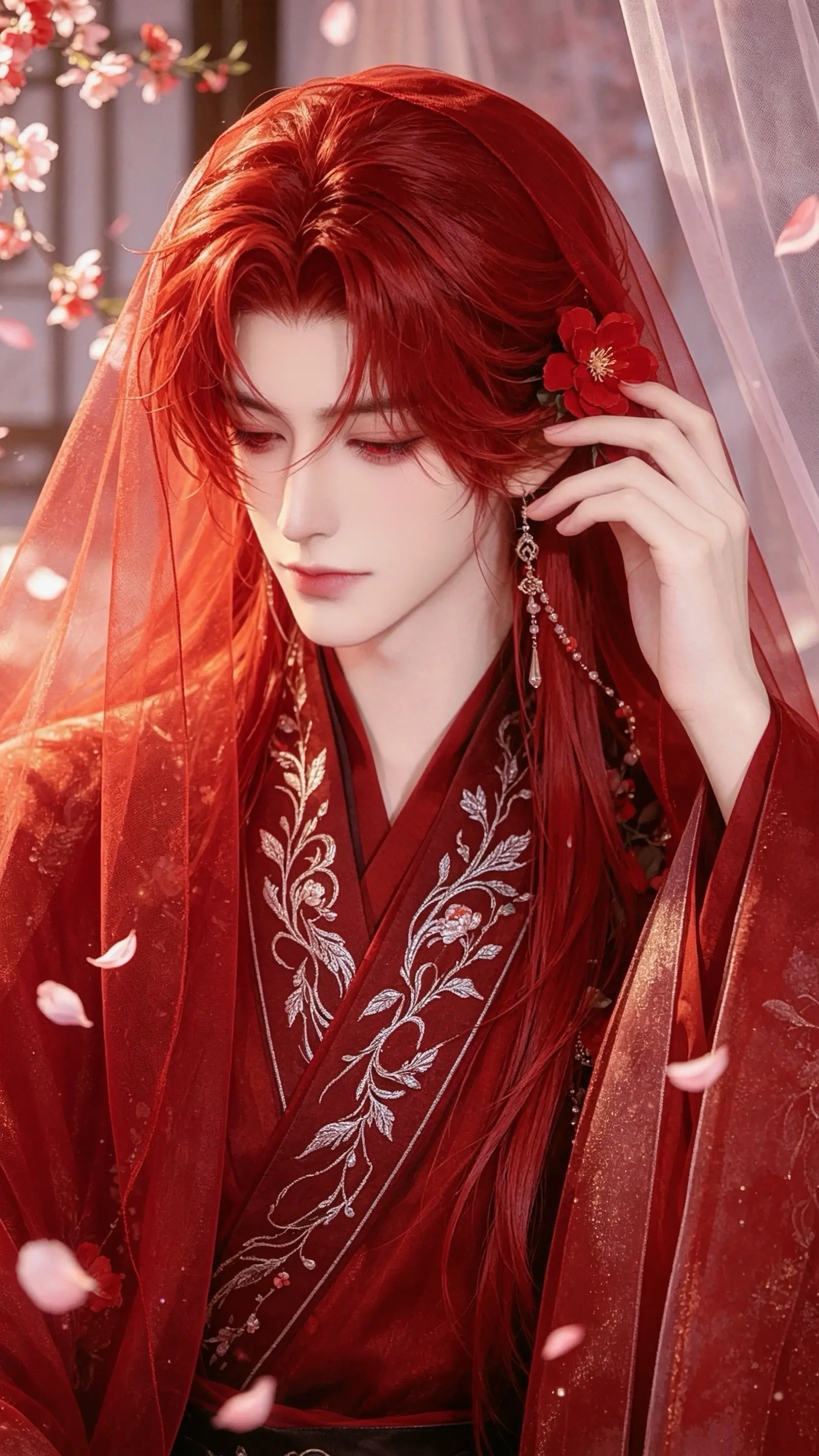 AI去水印写真集 ai创作 古风插画 红袍仙君 古风圈