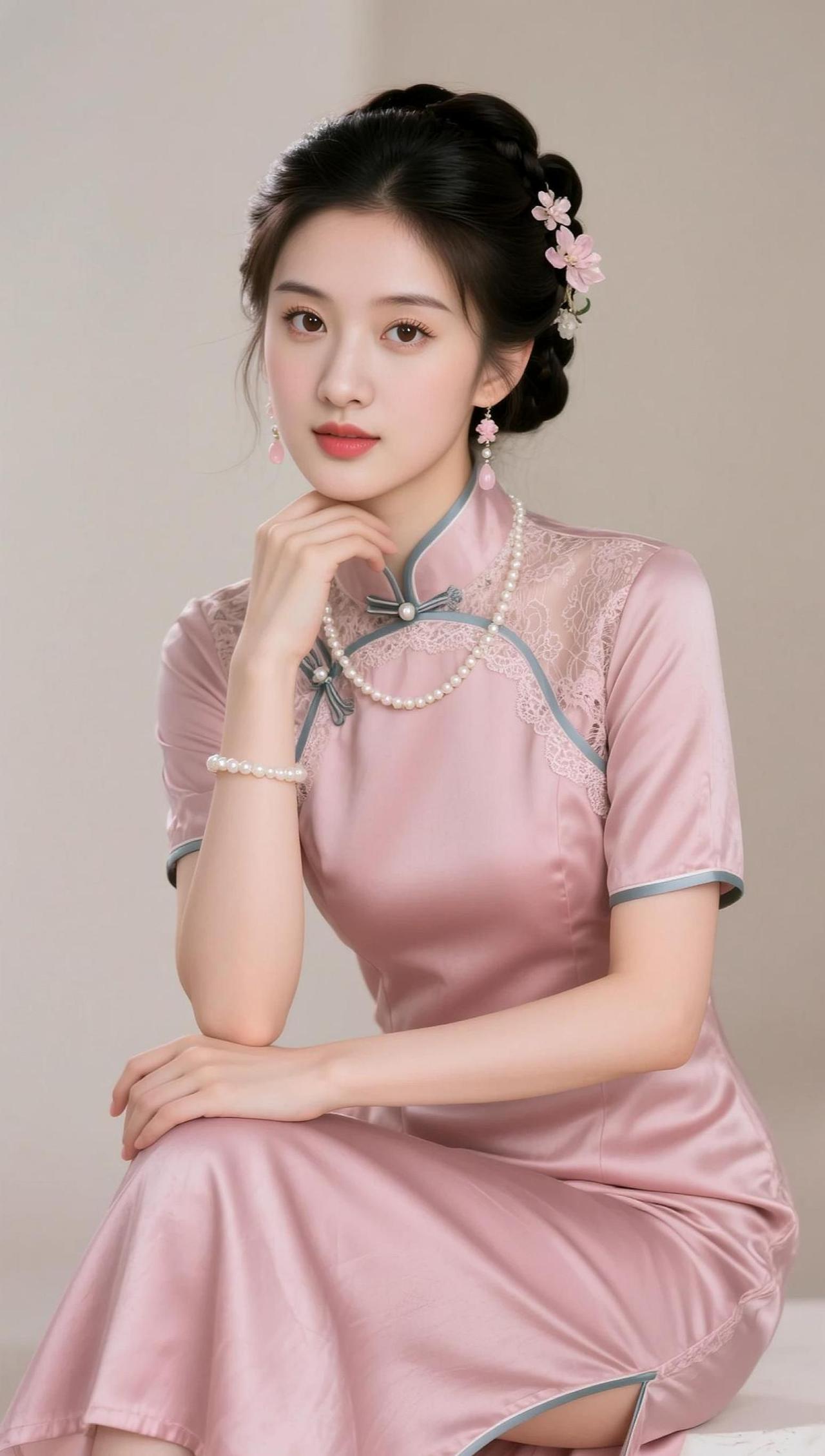 AI粉黛旗袍照 抖音ai创作