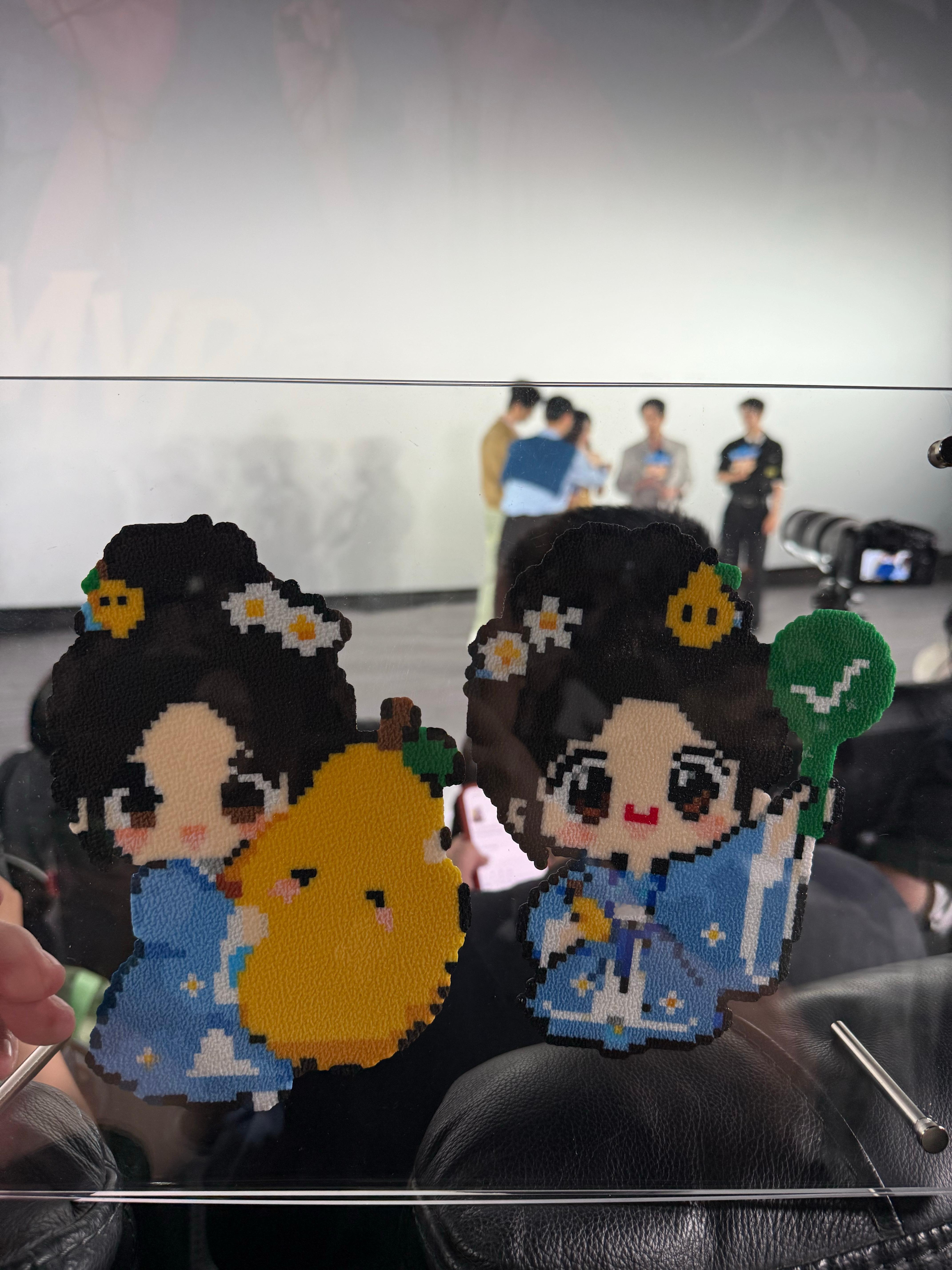 我做的拼豆被白鹿看到了
