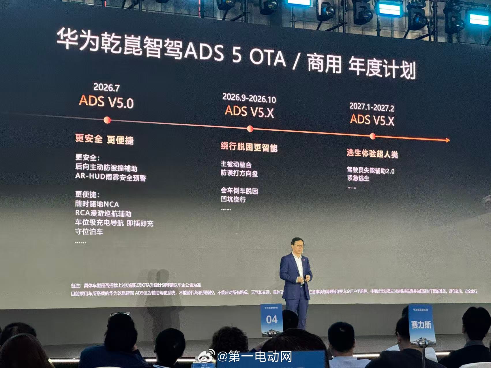 华为乾崑智驾 华为乾崑智驾ADS5OTA/商用年度计划：2026年7月 ADS 