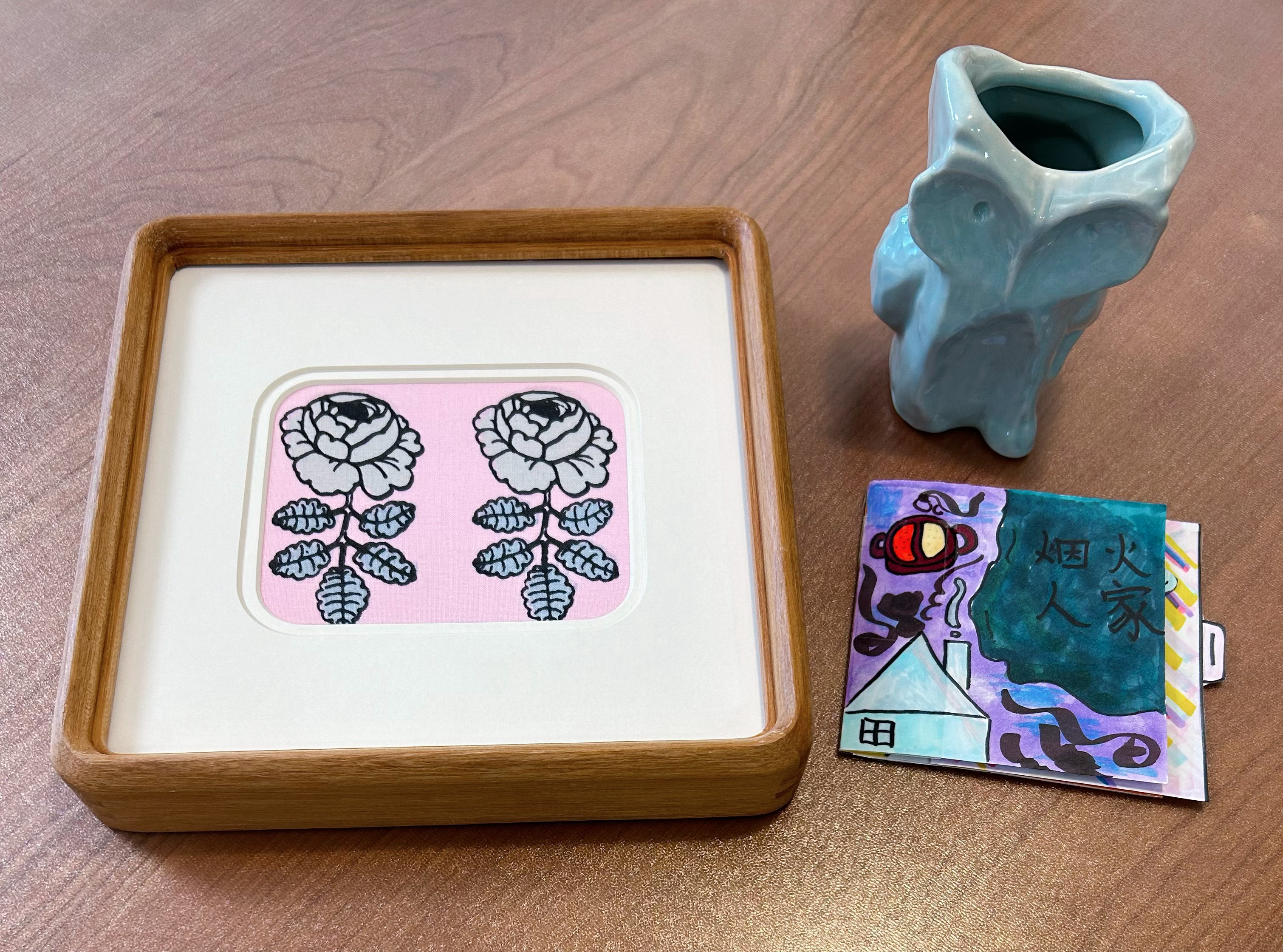 这会带去办公室的小物品，画风是女儿画的。 ​​​