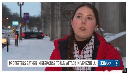 【女子因抗议特朗普对委内瑞拉的打击行动而在采访中被捕】（MediaITE）周六，