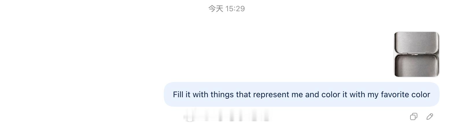 Fill it with things that represent me an