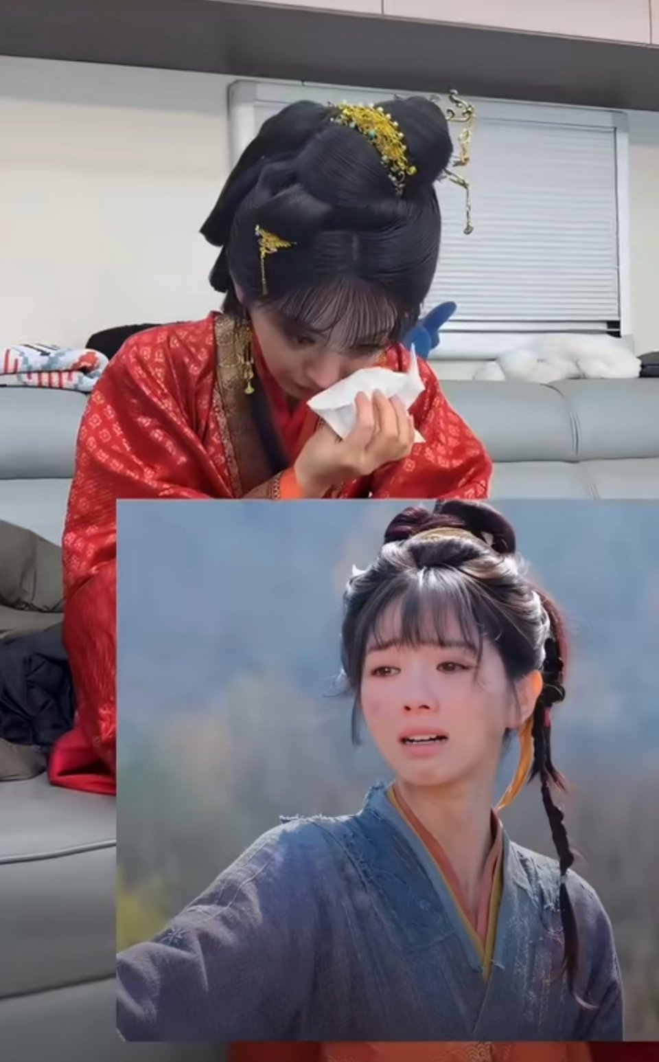 田曦薇心疼樊长玉哭了 抱抱长玉 陪哭一个逐玉