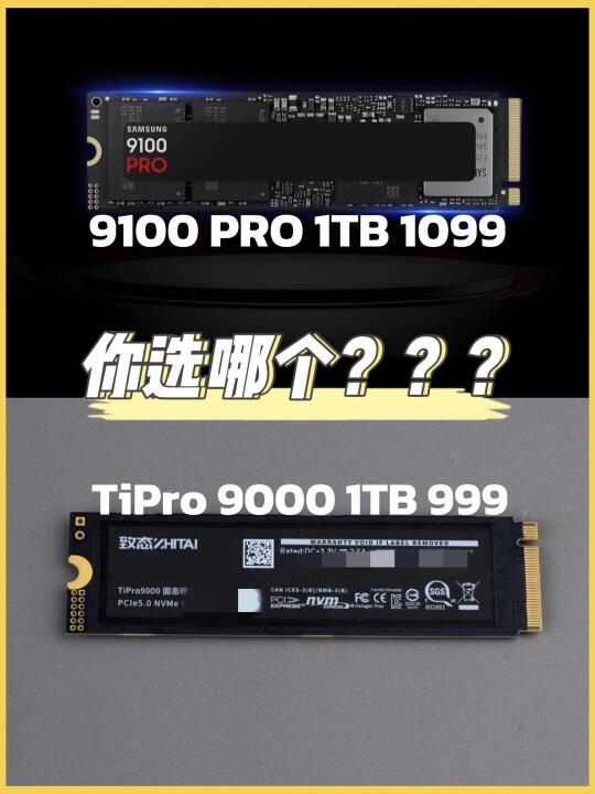 三星9100PRO和致态TiPro9000二选一