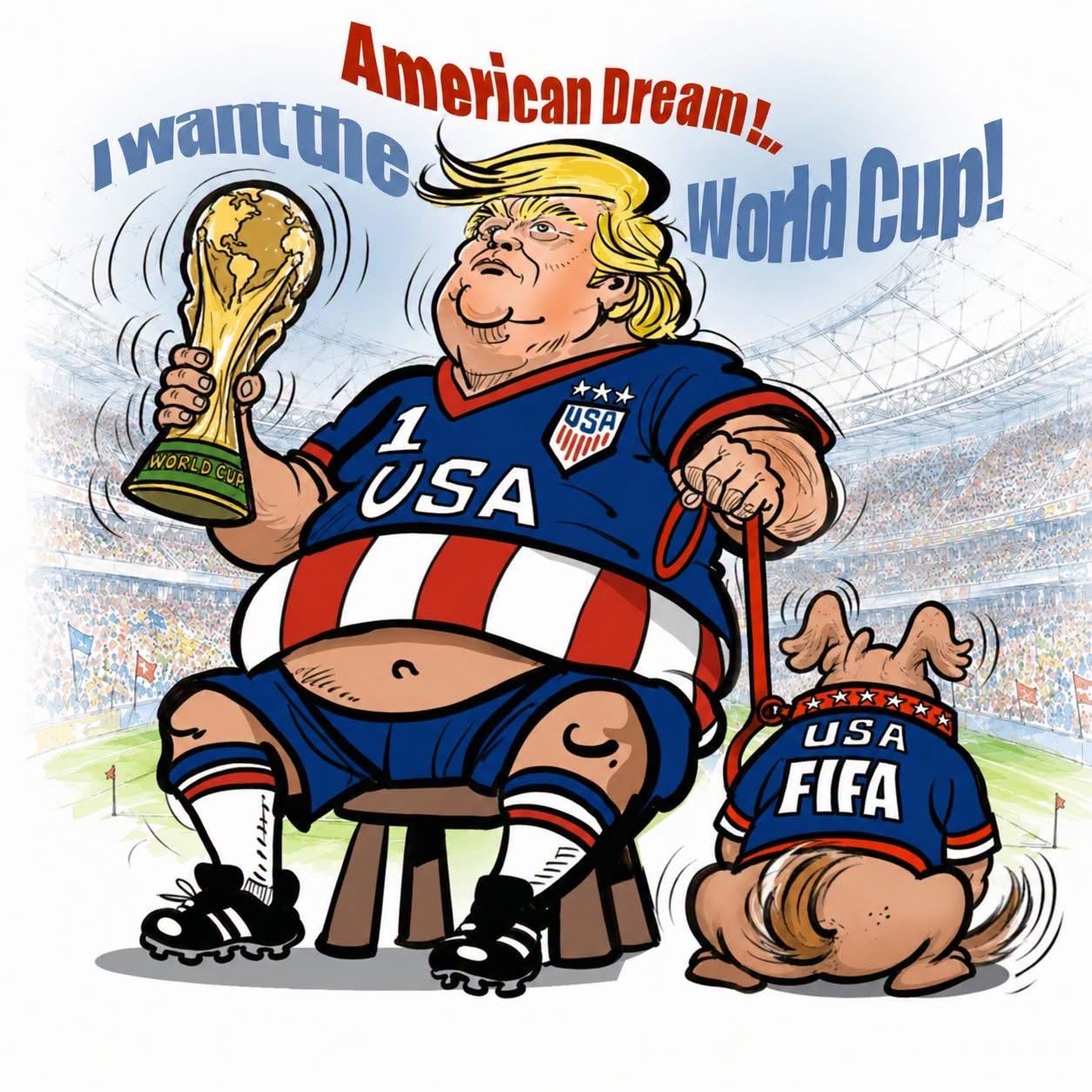 【观世界】【美国梦47474747～～】

先取诺贝尔和平奖，再拿下世界杯，过两