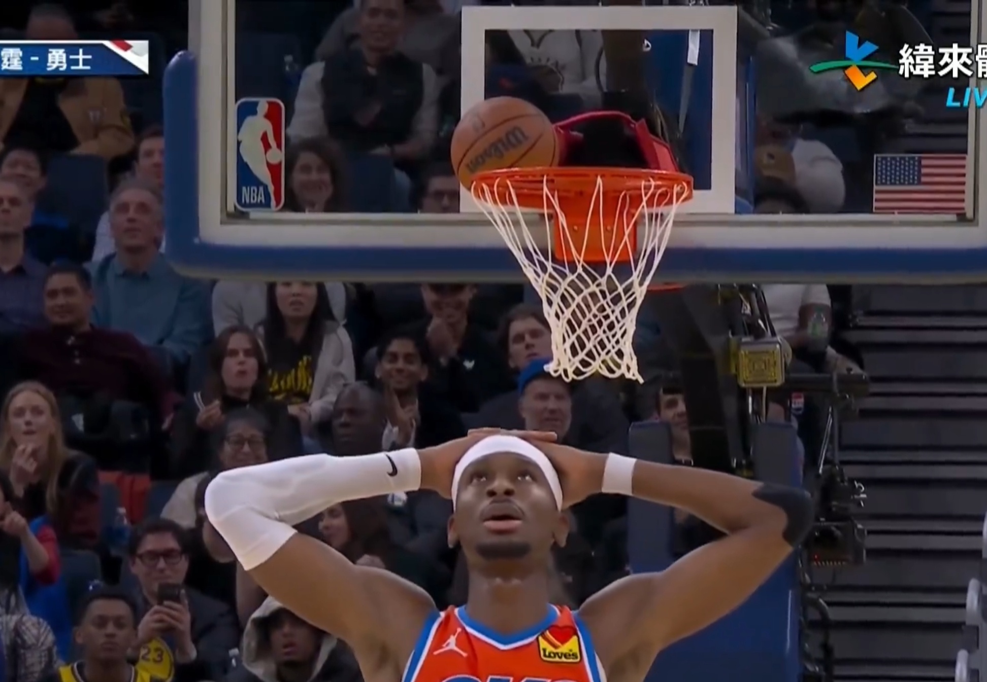 罚球卡篮脖子也是门技术雷霆vs勇士