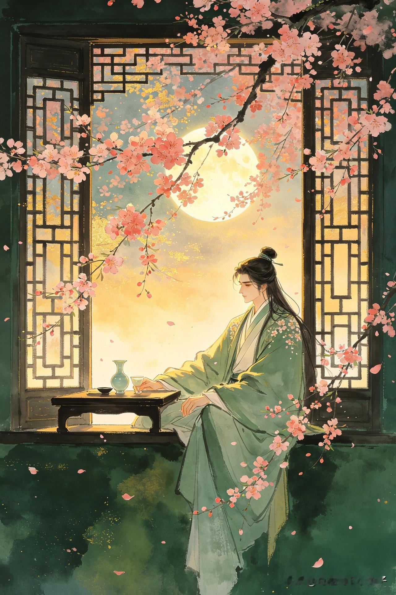 桃蕊初开酒正温，
香浮玉盏对黄昏。
东风莫笑醺然客，
     
…………请师友