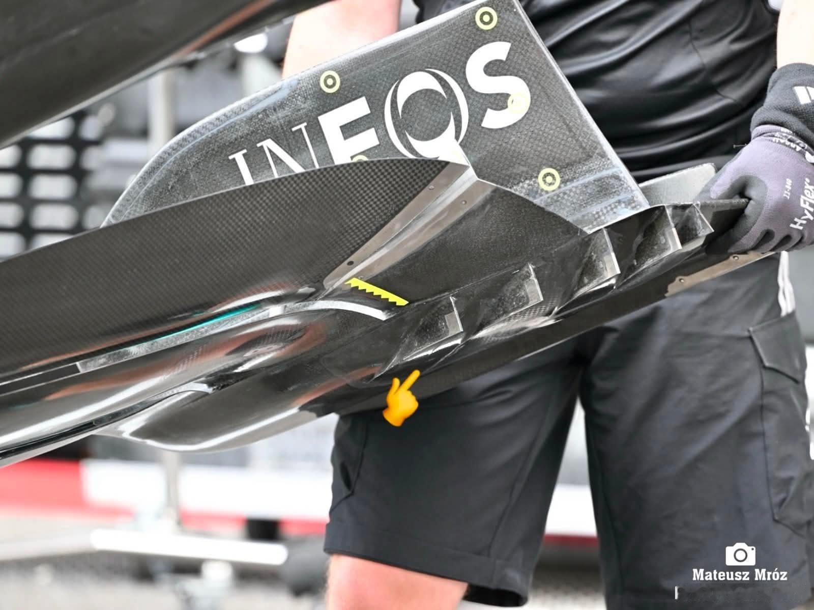 F12026F1比利时大奖赛 梅赛德斯前翼下方的翼片 