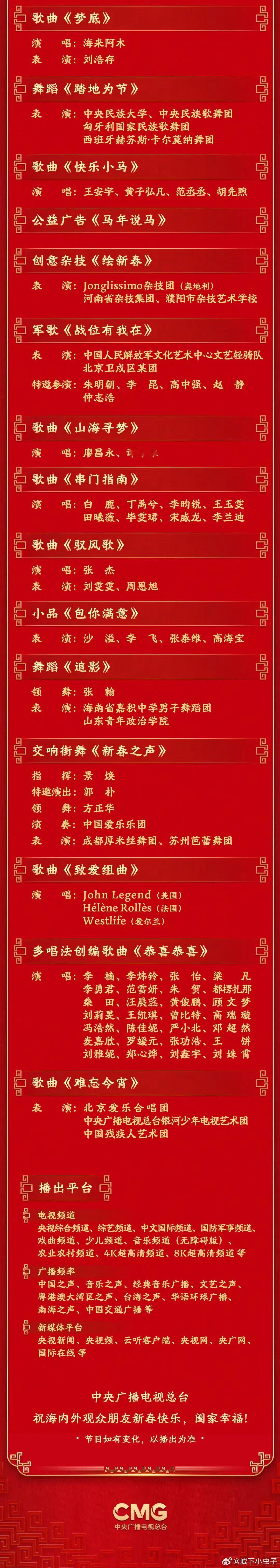 晚会节目单还得是王菲，歌还没唱就先🔥了新年快乐🎉春节倒计时 🧨春晚