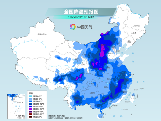 降温预报图冻到变紫！寒潮影响最冷时段将到来！大雪暴雪区域转移|来听新闻