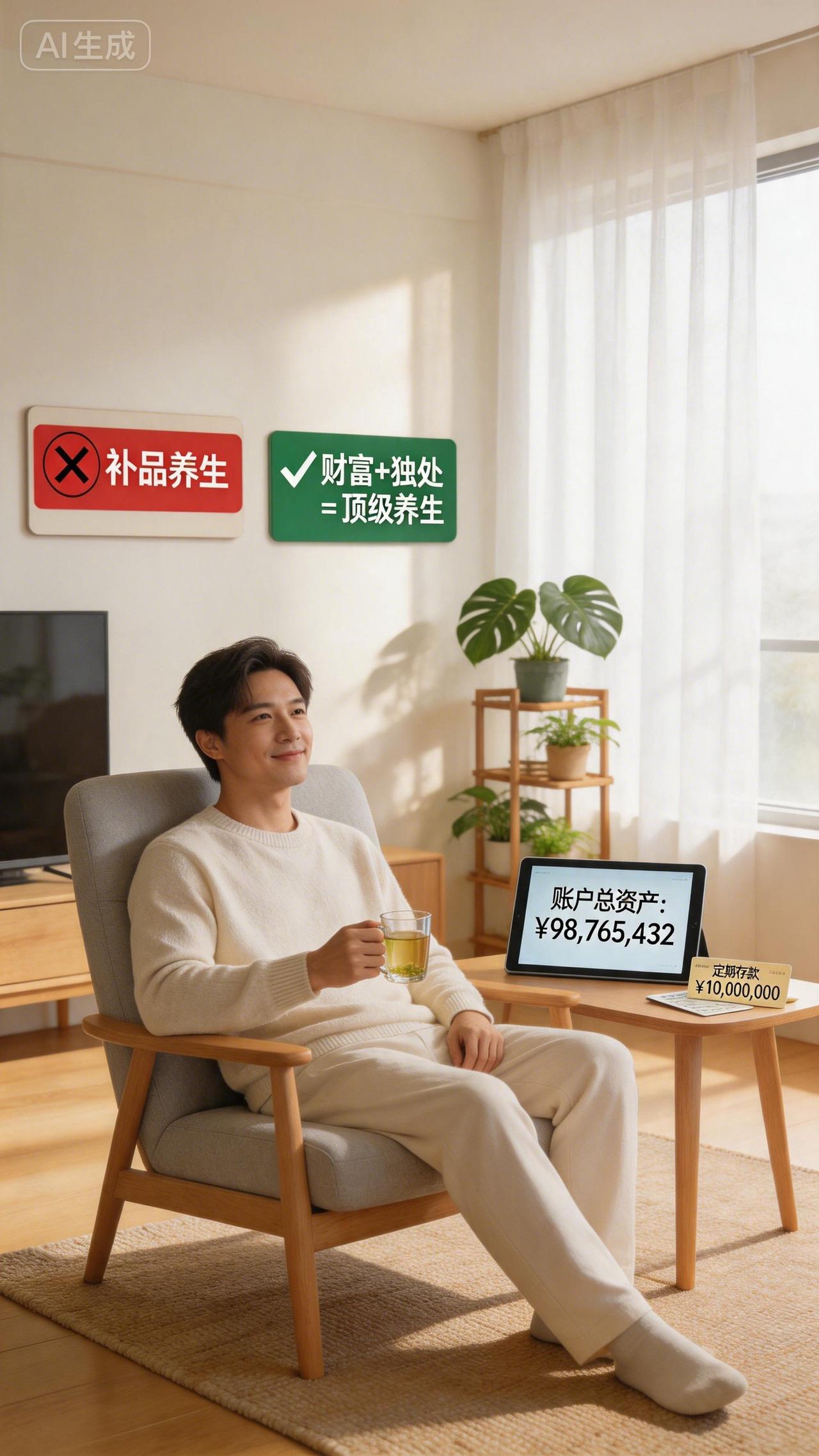 最好的养生不是吃补品，是这两样：有钱，然后离人远一点

你发现没有？很多人天天研