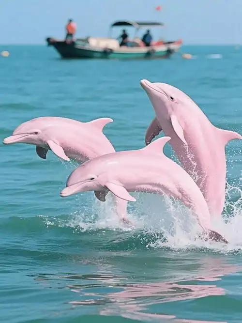 2026年1月，广西北海海域，游客乘船出海时意外捕捉到3头布氏鲸扎堆“干饭”的震