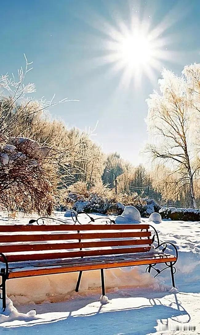 雪天，暖阳，美景如画。心中无执念，四季皆安然