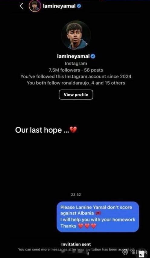 #对手球迷用帮写作业利诱亚马尔# 在西班牙队和阿尔巴尼亚队比赛前，有阿尔巴尼亚球