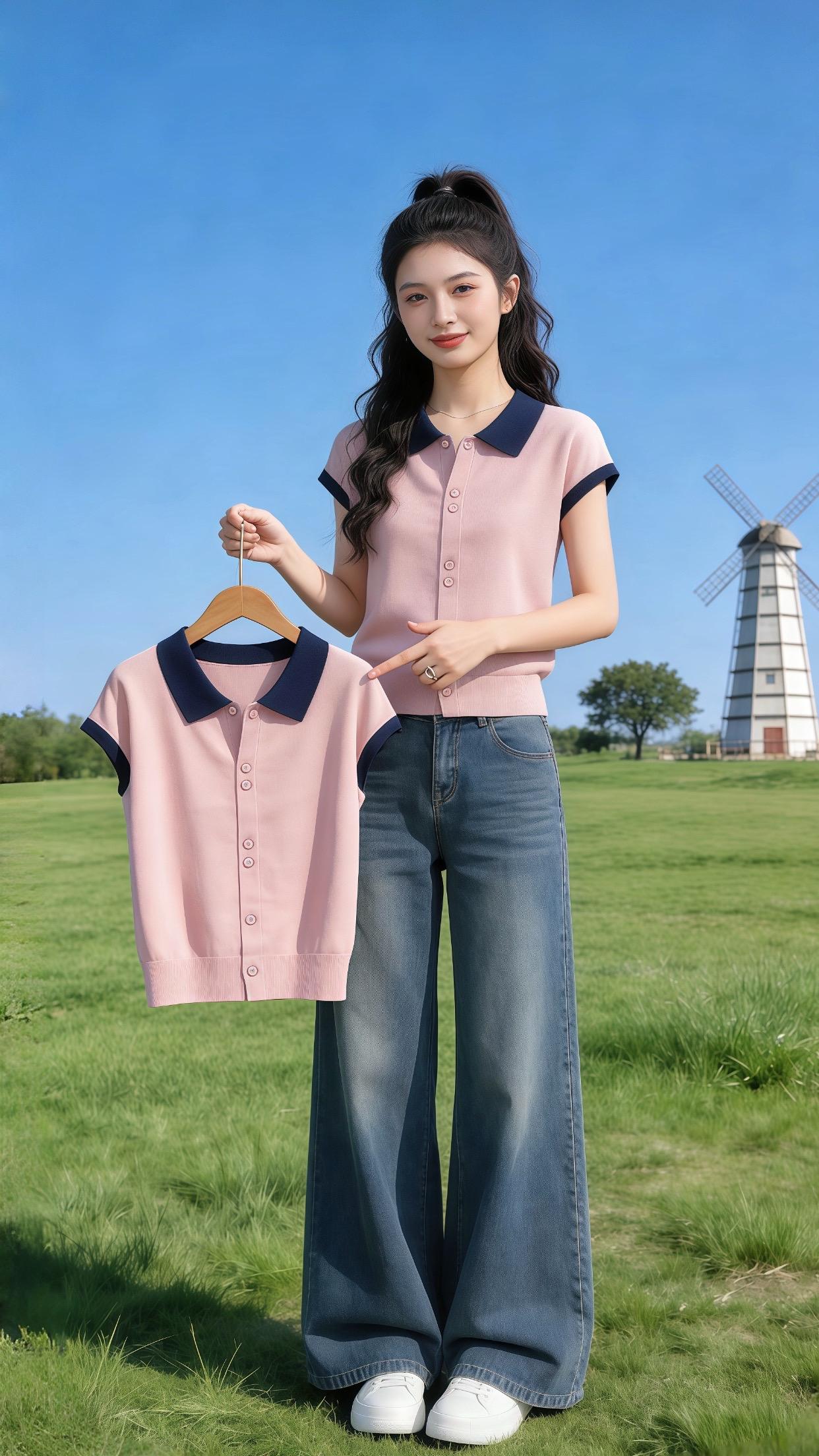 春天彩色穿搭万能公式 早春温柔风穿搭 春日出游空气感上衣 微胖身材早春...