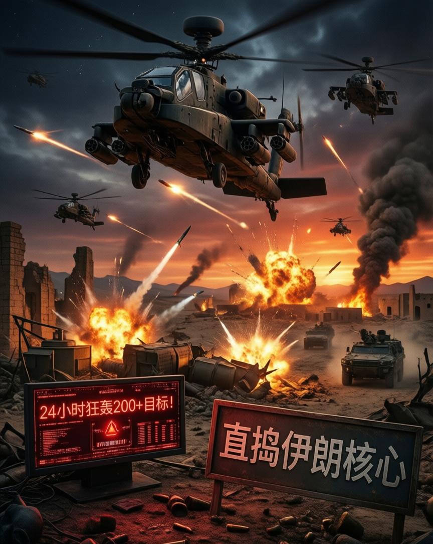 一天之内，200多个目标。

以色列国防军3月16日宣布，过去24小时对伊朗西部