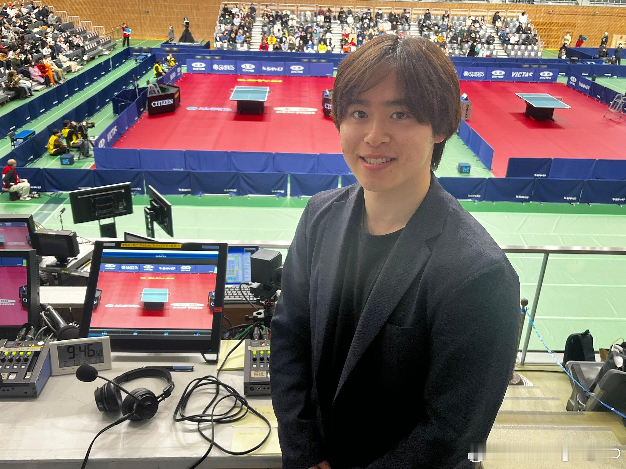 森园政崇现场解说全日锦双打半决赛、决赛 