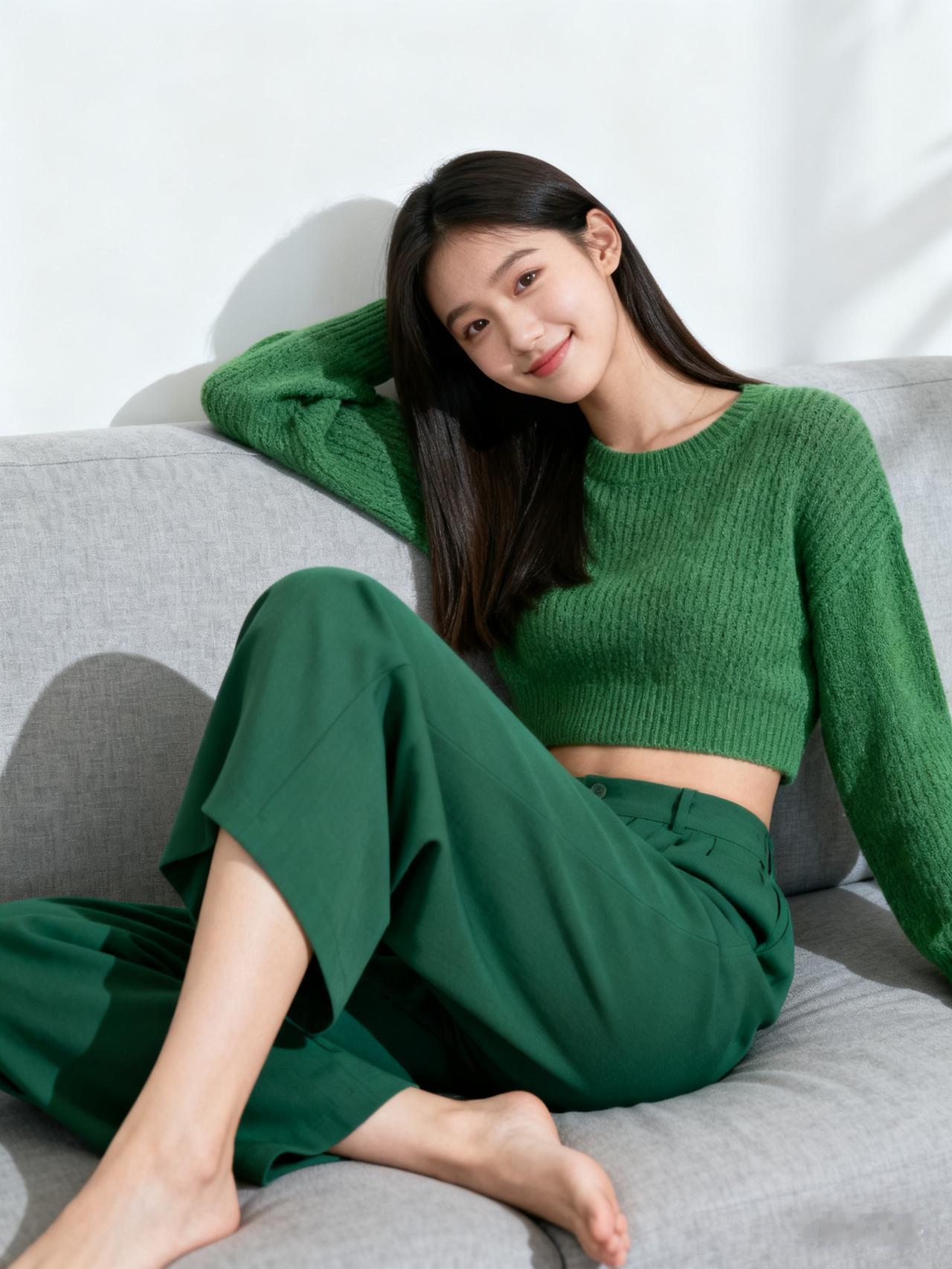 清新绿调穿搭，简约舒适，元气满满！🌿💚