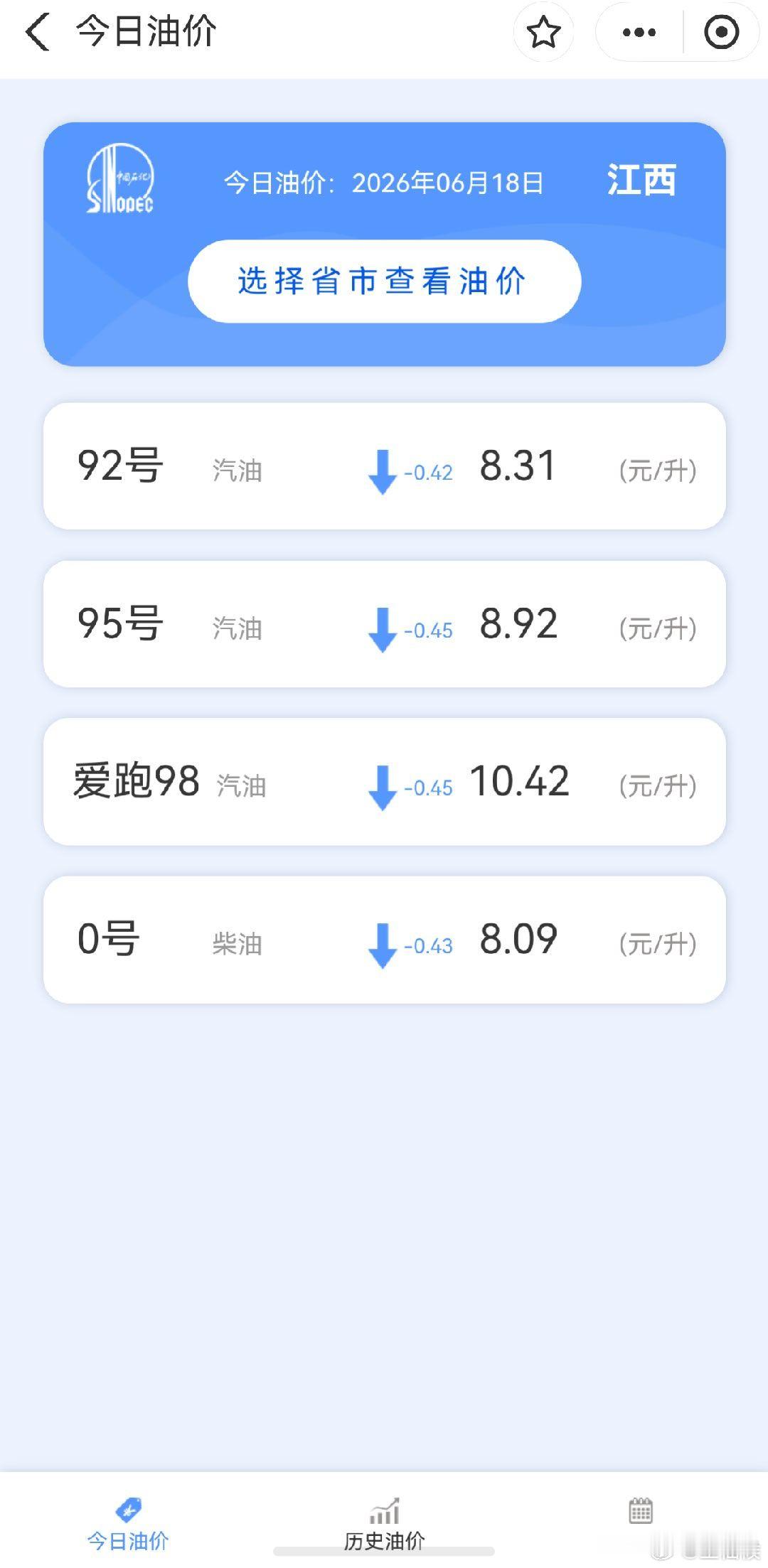 成品油价降回7元时代 笑而不语 