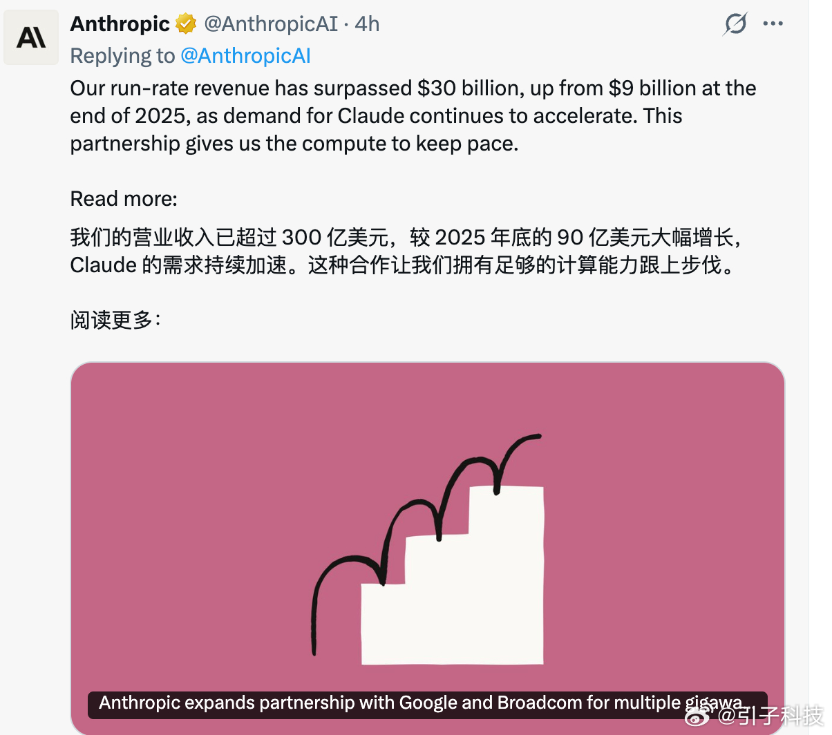 【Anthropic年化收入超300亿美元，OpenAI预计2028年亏损达85