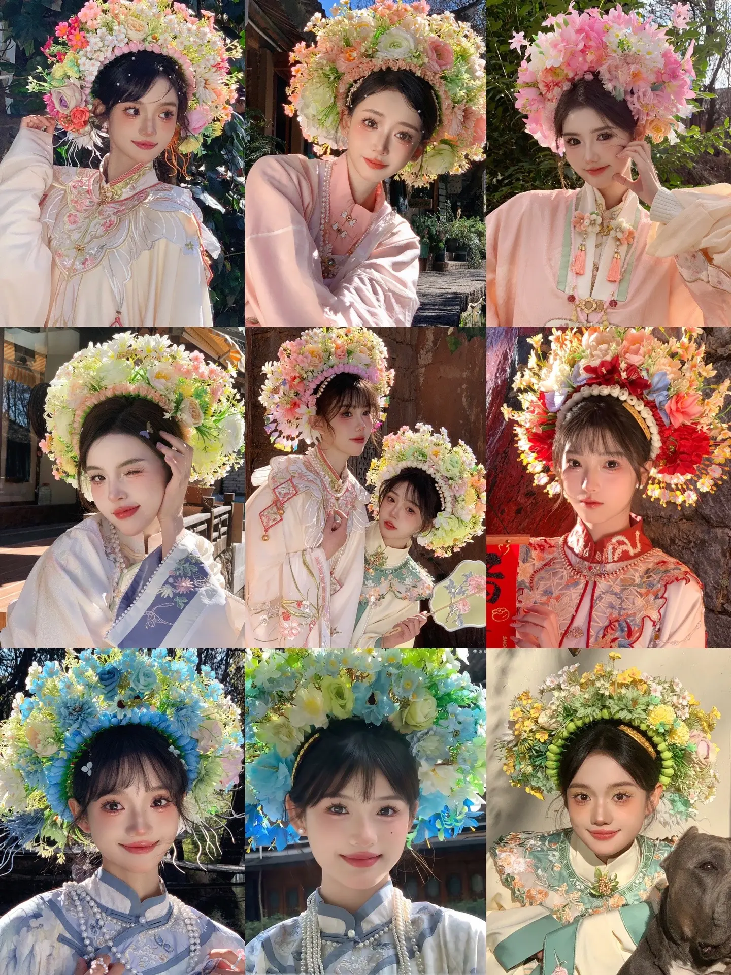 丽江簪花大合集❗️美哭了 总要去趟丽江吧
拍一组超美的蟳埔女簪花
如果是你会选哪套
