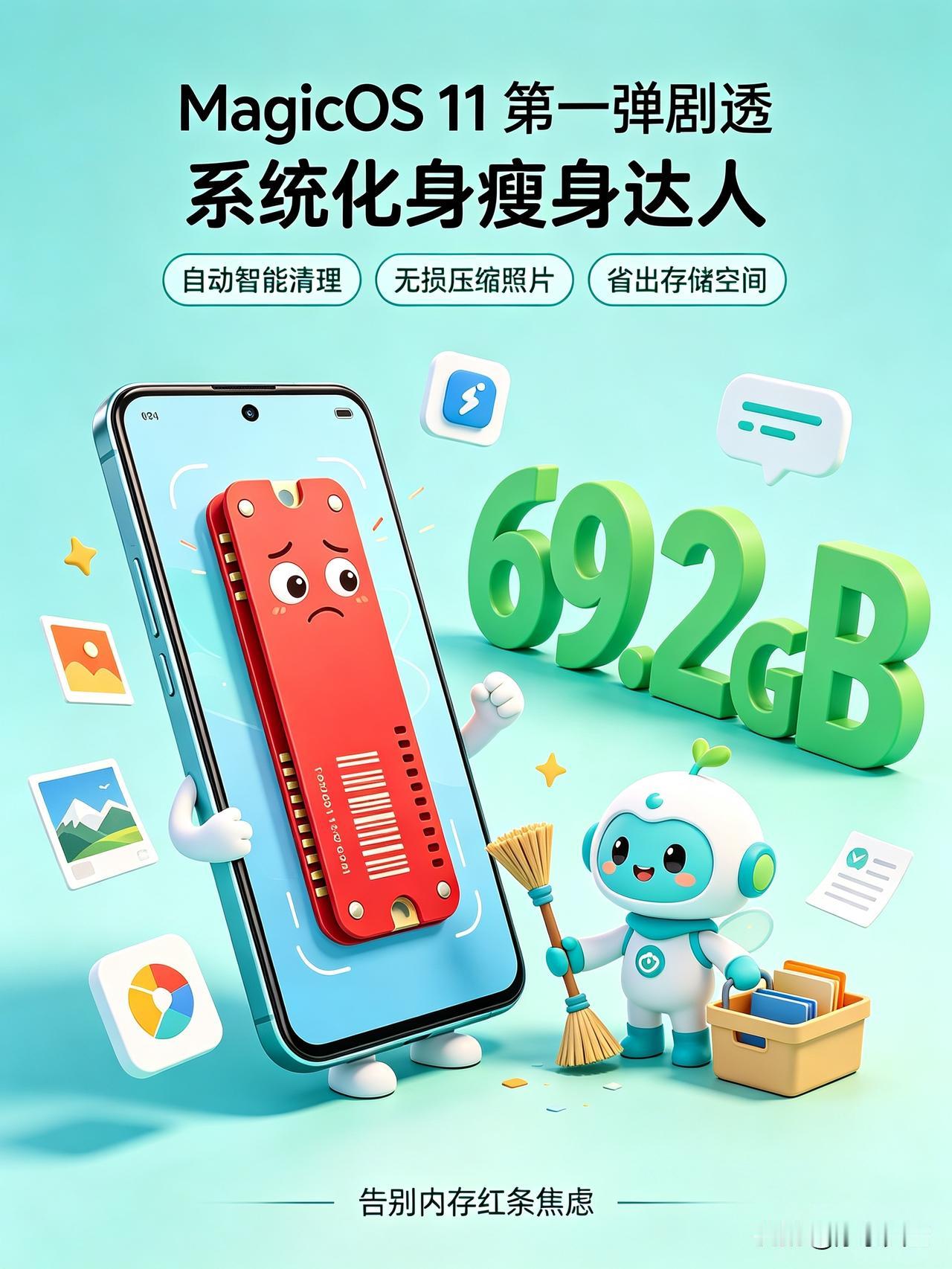 MagicOS11这波第一弹剧透直接戳中了当下最痛的点📦

现在手机内存涨价，