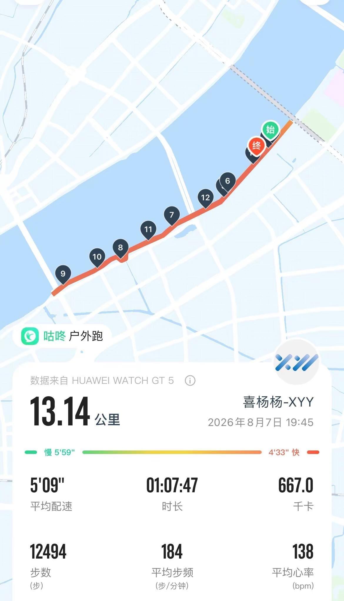 夏练三伏【第18/24天】立秋跑13.14公里。没有秋天的第一杯奶茶，那就来秋天