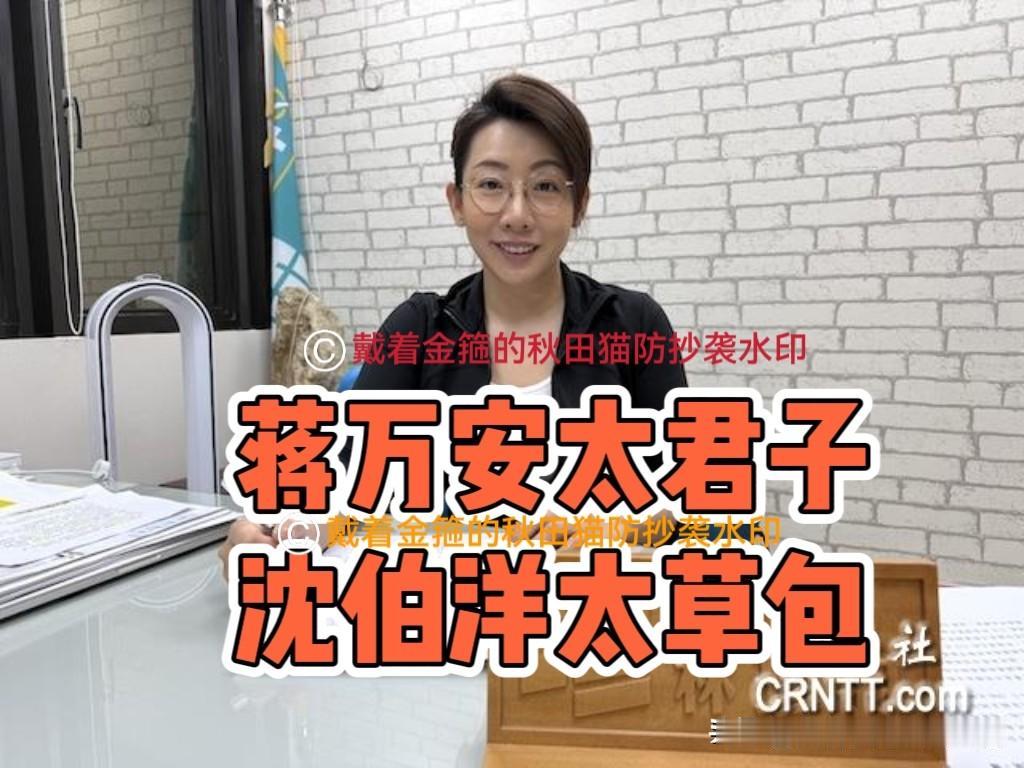蒋万安太“君子”，奈何沈伯洋太“草包”！
民众党民意代表林珍羽点破蓝绿台北选战各
