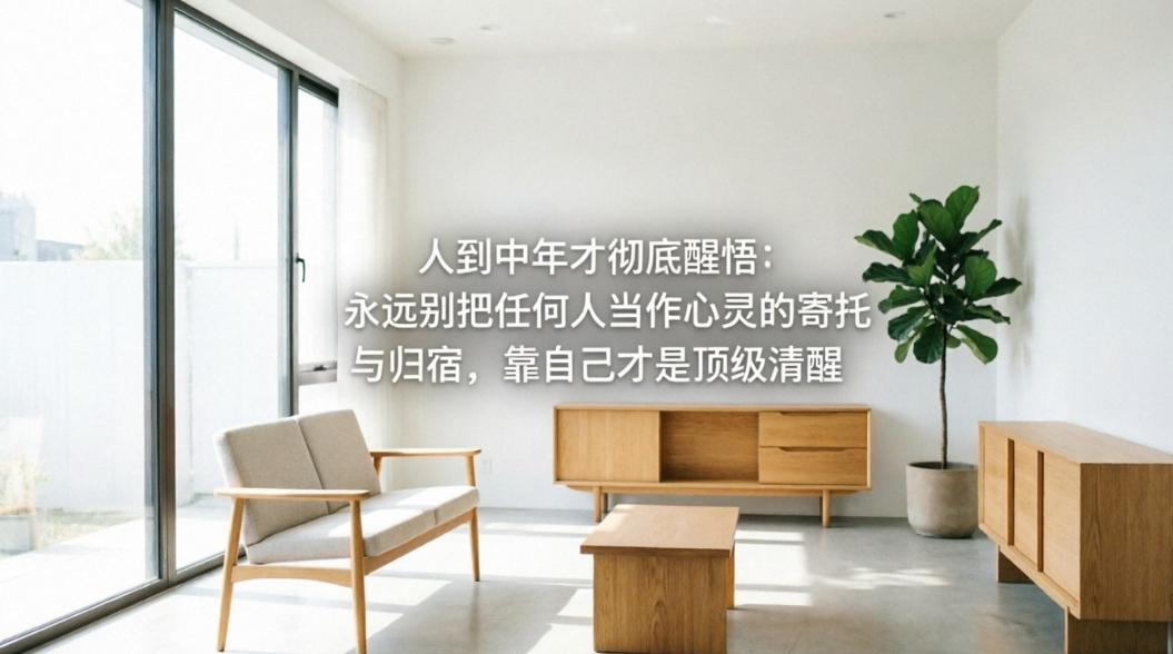 永远别把任何人当作心灵的寄托与归宿。把喜怒哀乐交托给别人，等于亲手递出伤害自己的