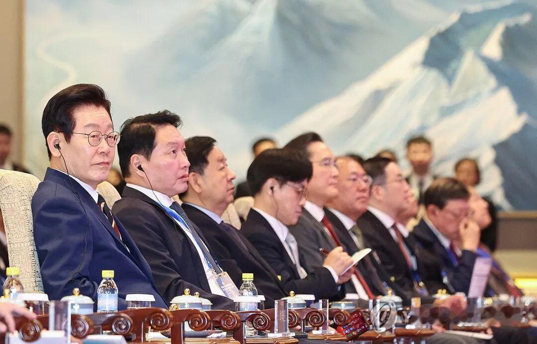 韩国各大财团如三星电子会长李在镕、SK集团会长崔泰源、现代汽车集团会长郑义宣、L