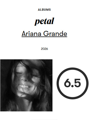 ‼️‼️Pitchfork 在描述 Ariana Grande 新专辑《peta