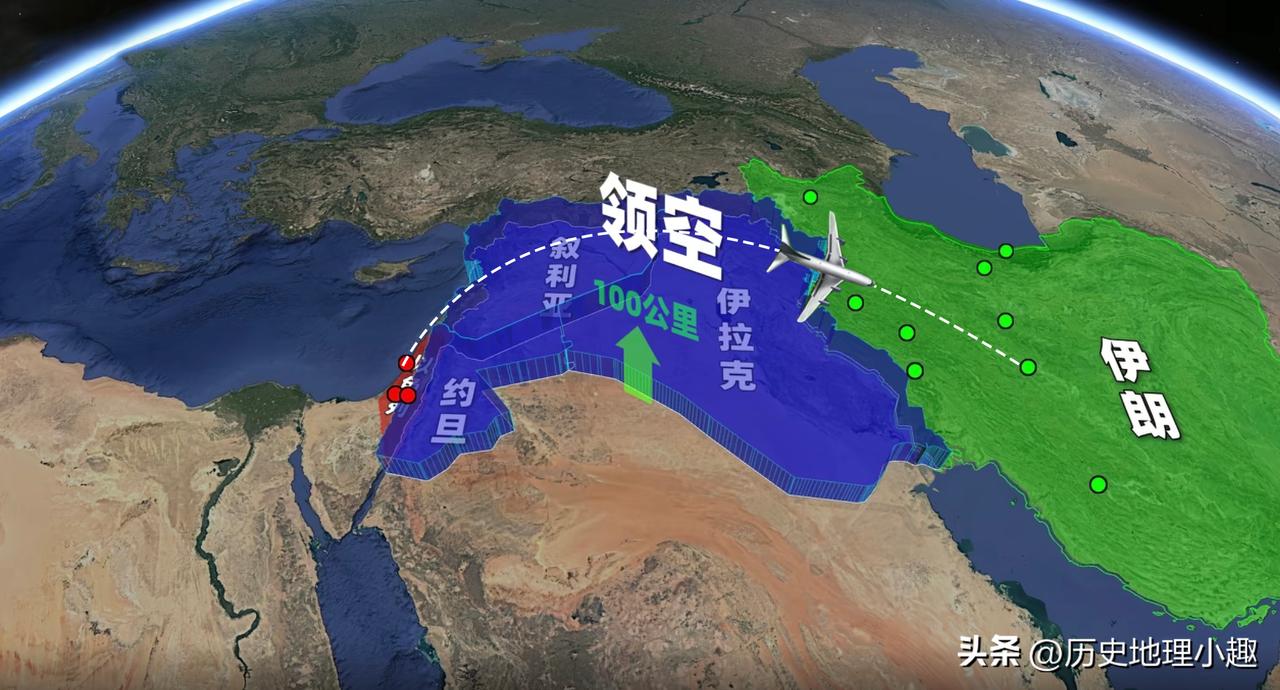 以色列和伊朗相距1000多公里，互相发射了几百枚导弹，这些导弹每天嗖嗖的从叙利亚