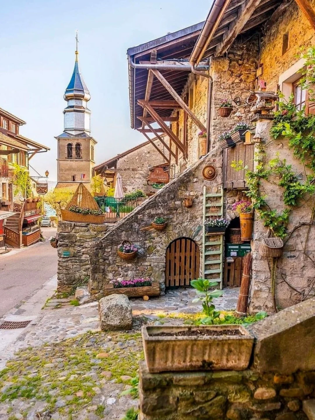 法国💐鲜花小镇伊瓦尔 日内瓦湖上的点缀！