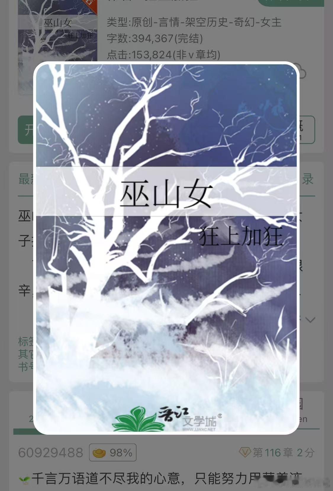 言情小说推荐推文 言情推文 |《巫山女》by狂上加狂🎙️：现代玄幻|前世今生|