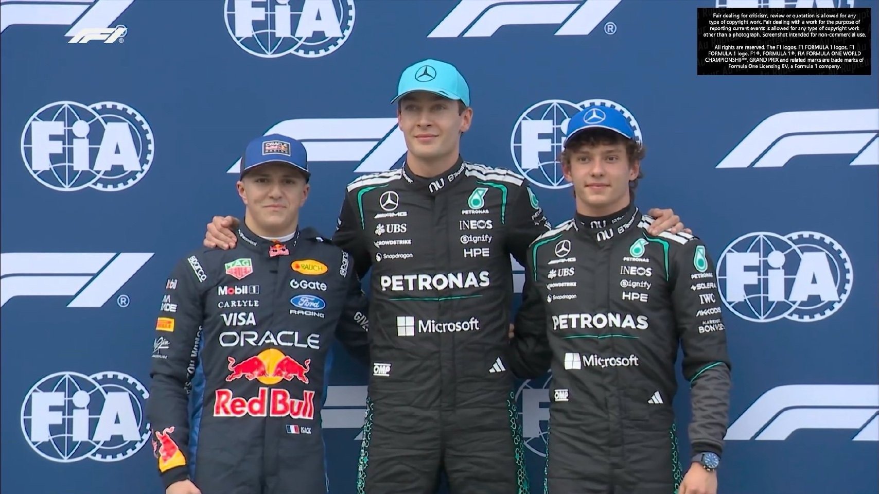 2026赛季F1揭幕战澳大利亚大奖赛的冠军由梅赛德斯车手乔治·拉塞尔夺得，他在正