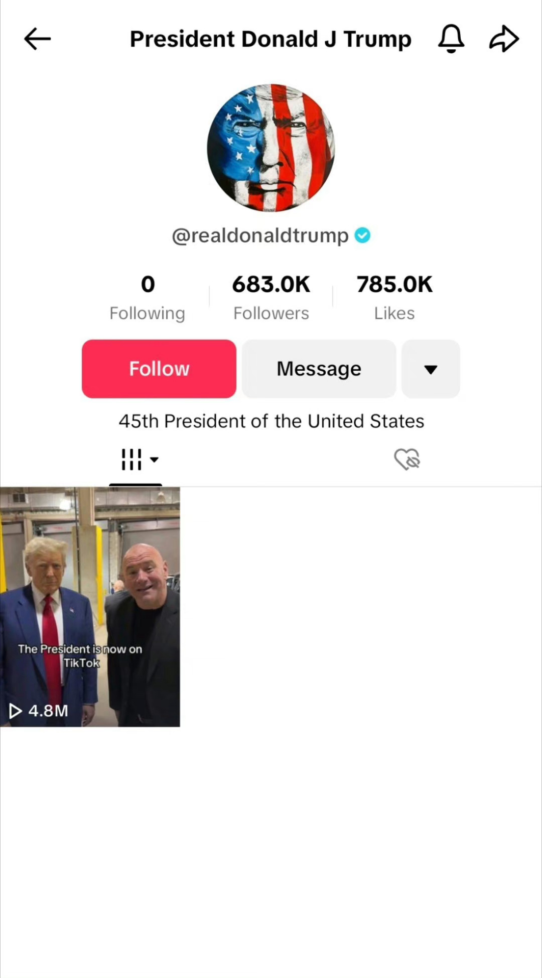 #特朗普入驻TikTok#特朗普太聪明了，知道TikTok有大批年轻人选票，Ti