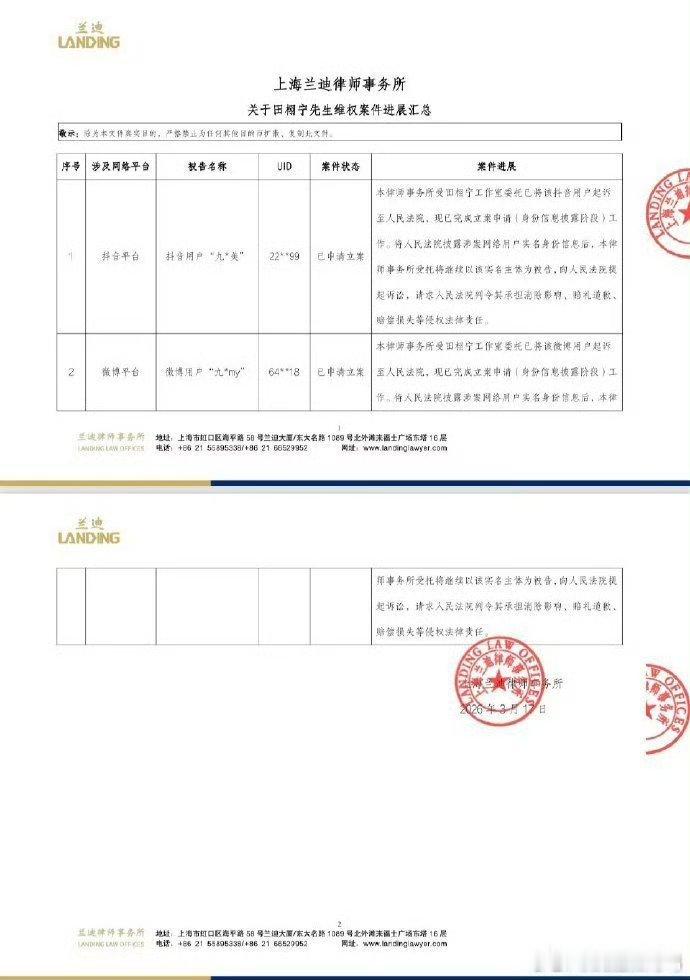 哦，田栩宁工作室发微博了 