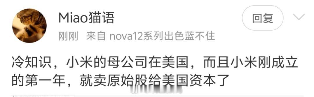 小米还有母公司呢？说说看，是哪一个？ ​​​
