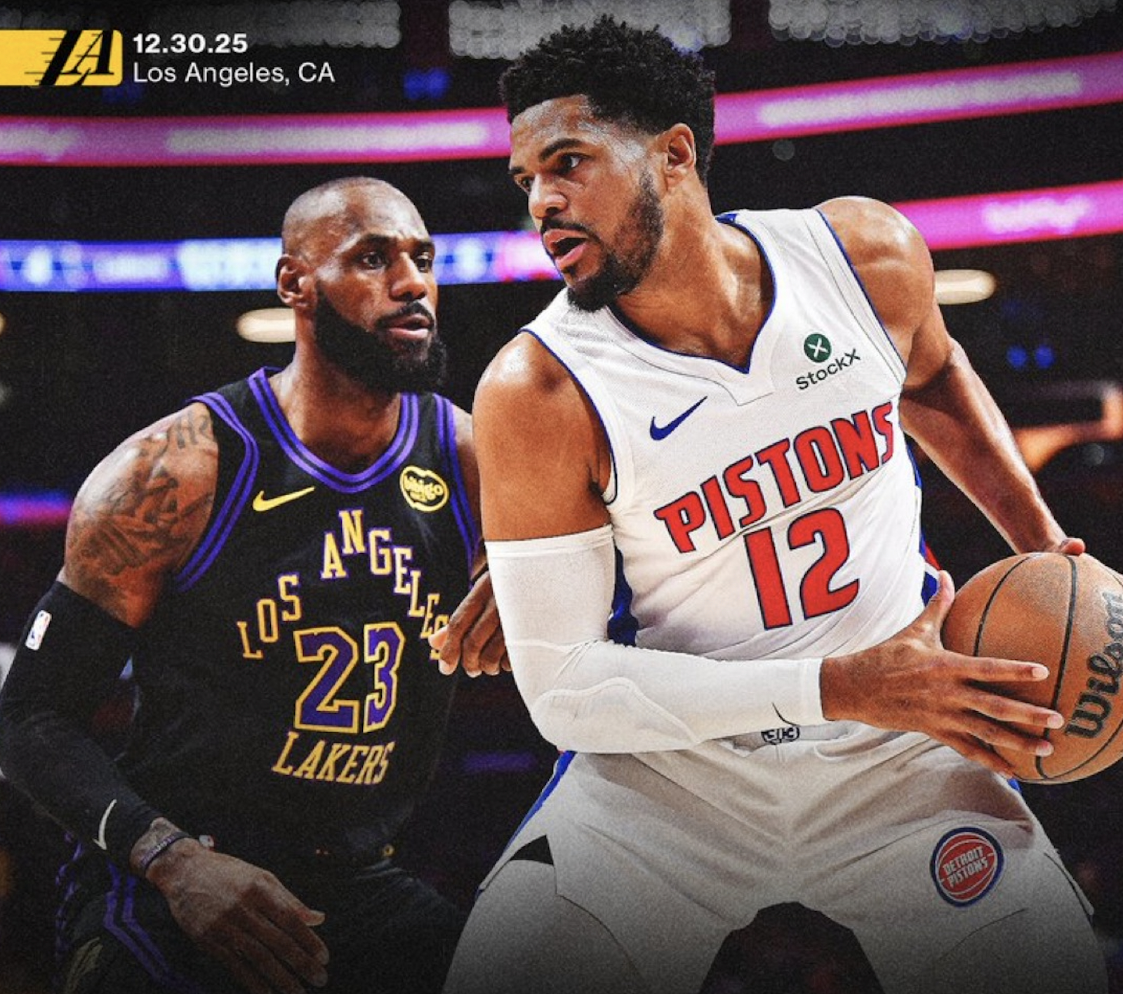 整个12月，湖人的成绩单：5胜7负场均得分：112.4分场均失分：120.3分净