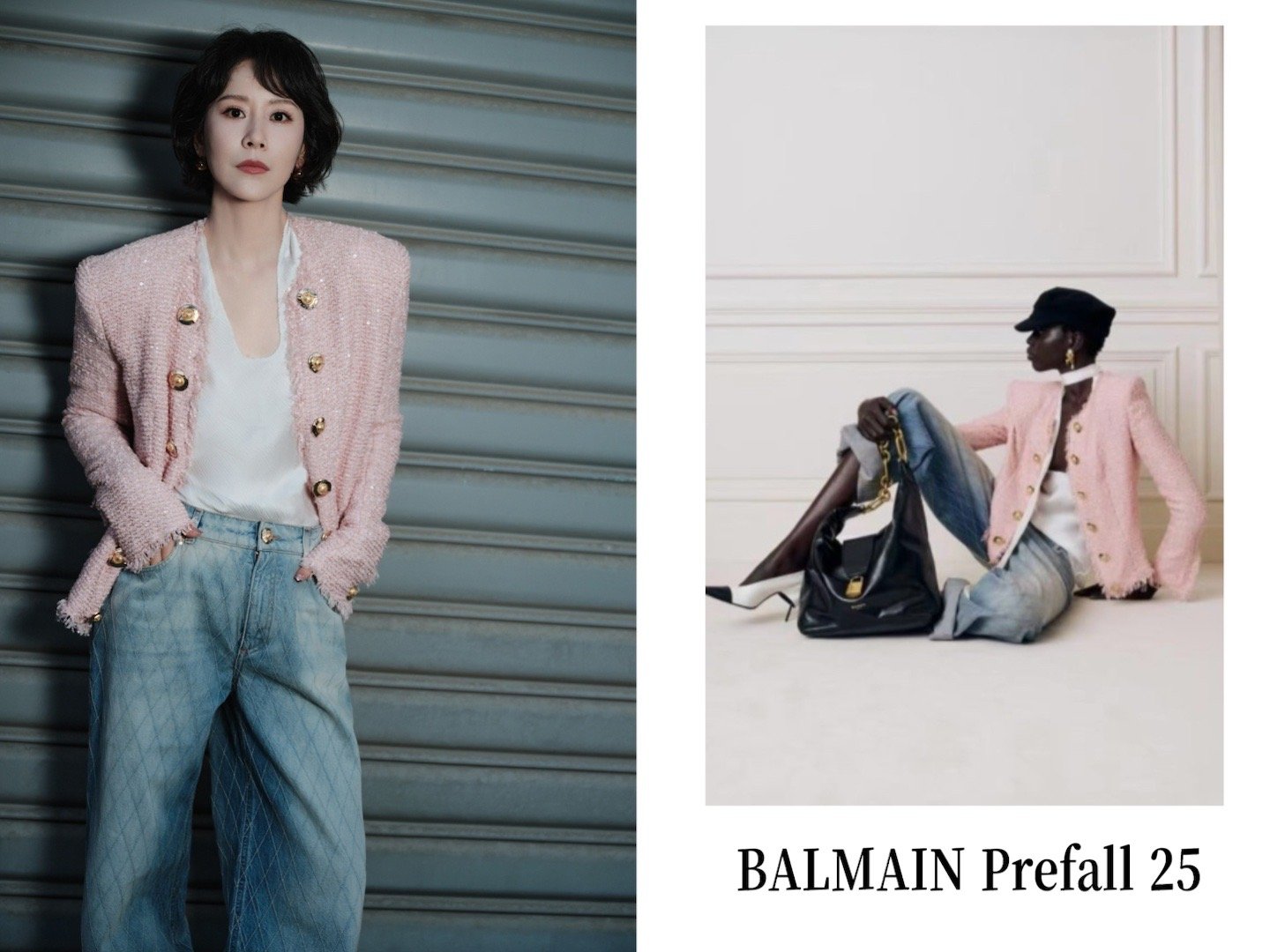 海清 in BALMAIN Prefall 2025.「让我来唱」节目直播造型，