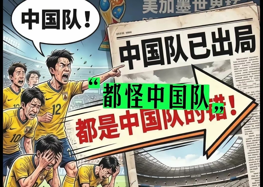 韩国被淘汰甩锅给中国国足，哈哈哈！ 