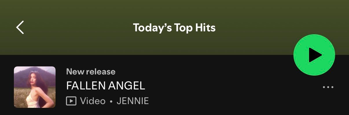 JENNIE新歌「FALLEN ANGEL」Spotify大列表20位 ​​​