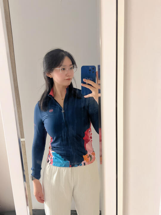 今天骑车啦。