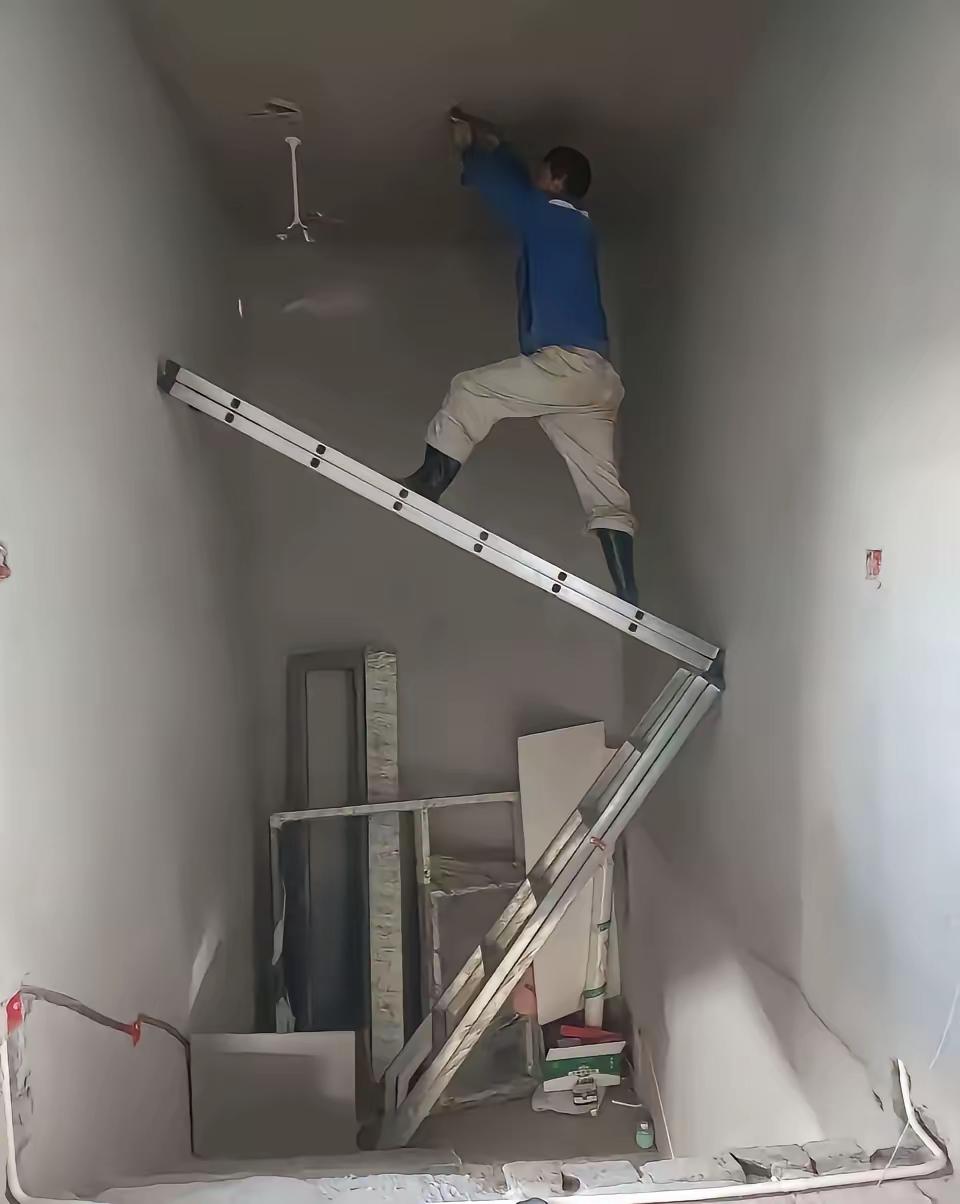 说实话，这样的工人就算不要工钱都不敢请！[泪奔]