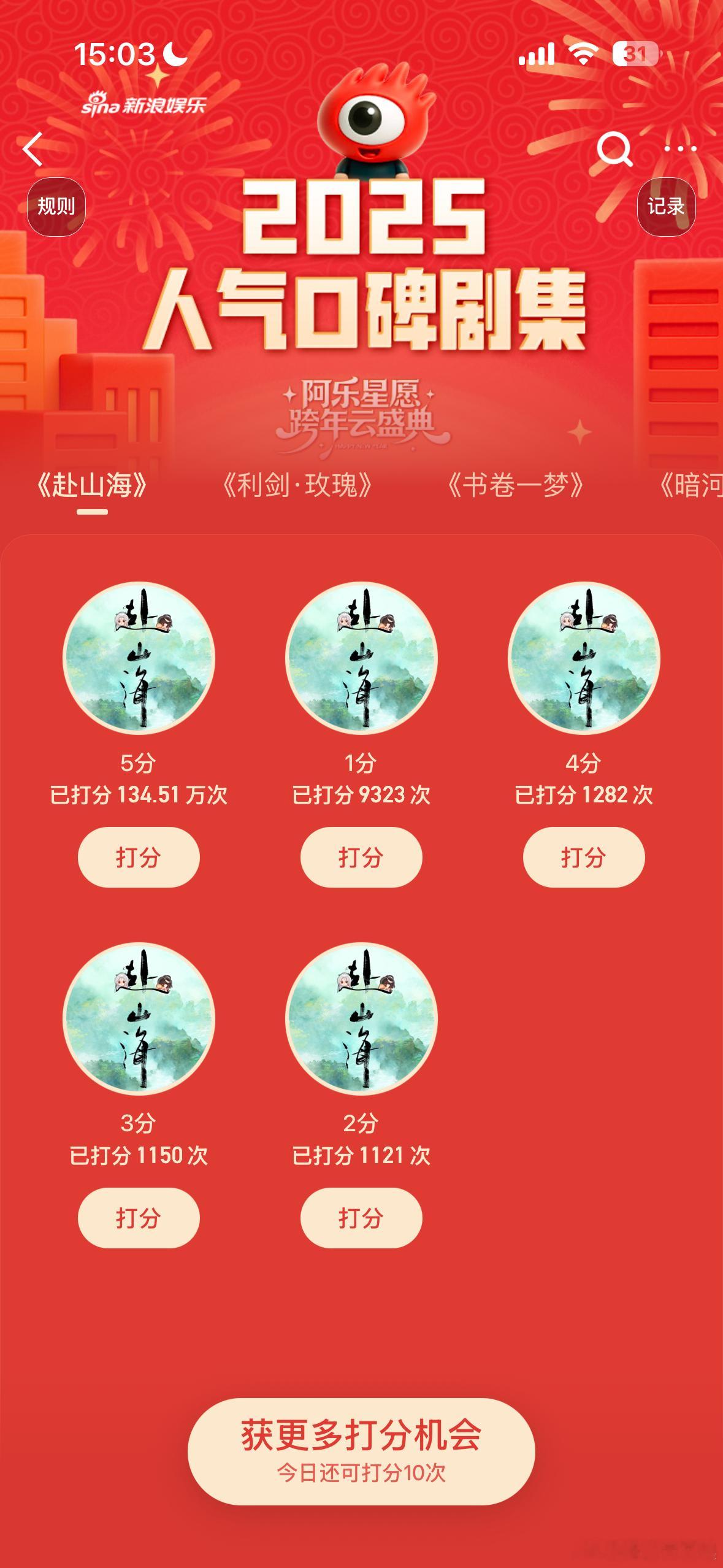 书卷一梦打分人数破三百万 “2025人气口碑剧”评分赛倒计时一天！《书卷一梦》打