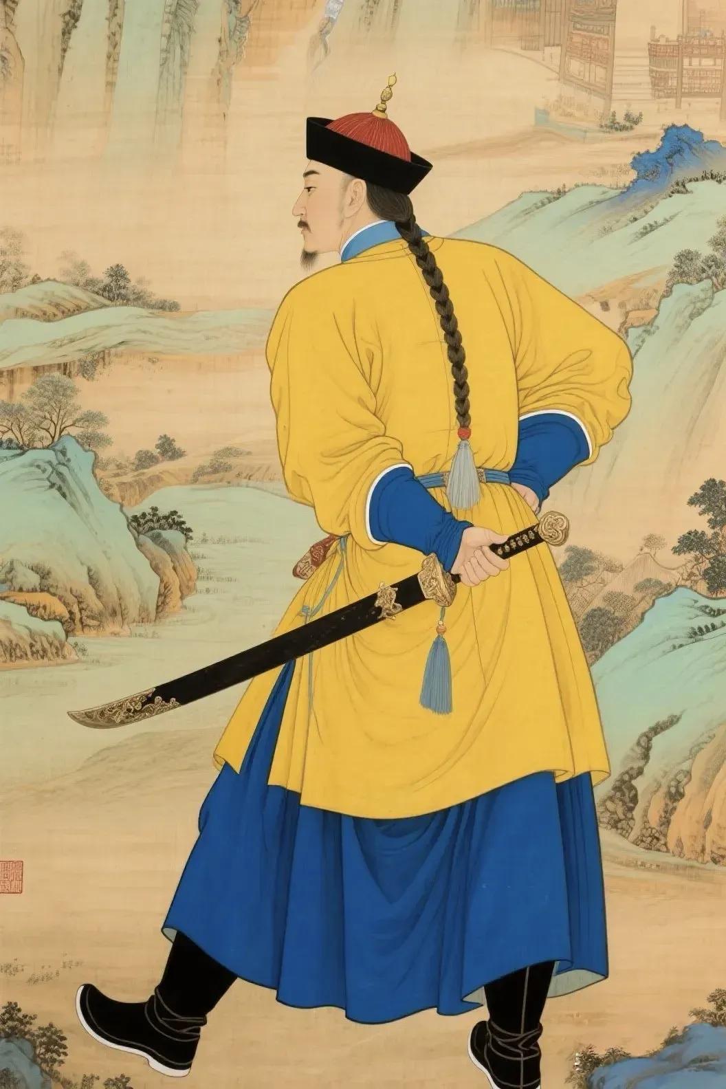 清朝御前侍卫为什么不是正向佩刀，而是反向佩刀，其中的原因是什么？一个根本原因出于